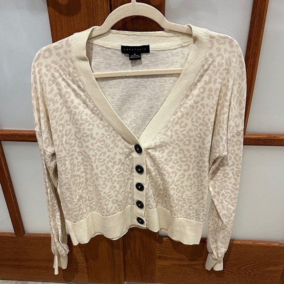Sanctuary Sweaters - Sanctuary Beige Leopard Print Cardigan​​​​